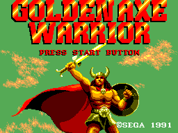 Golden Axe title screen for Sega Master System